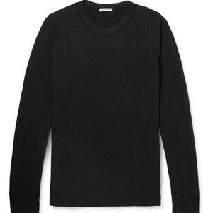James Perse Mens Supima Cotton Sweatshirt, Black size 4/XL